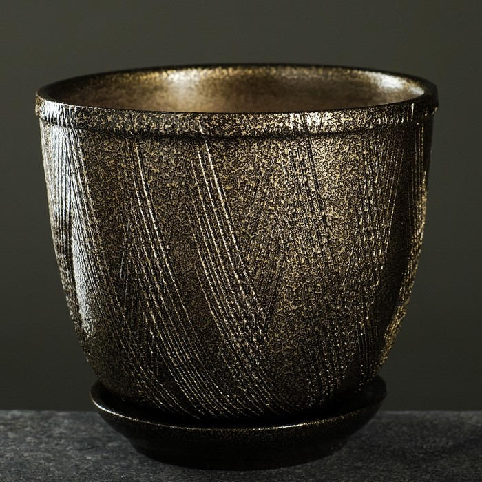 Горшок цветочный Горшок цветочный "Греция" с поддоном 1,8л