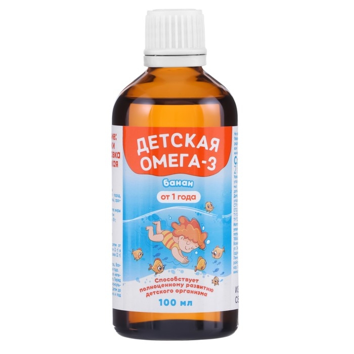 Детская Омега-3, «Кук Ля Кук», со вкусом банана, 100 мл Детская Омега-3, «Кук Ля Кук», со вкусом банана, 100 мл