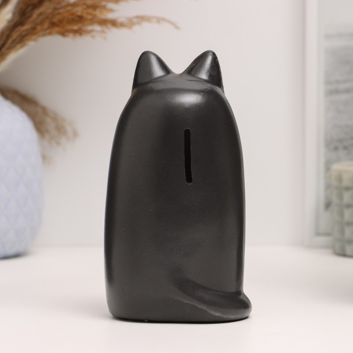 Копилка Копилка "Кот мурзик" черный, 15 см