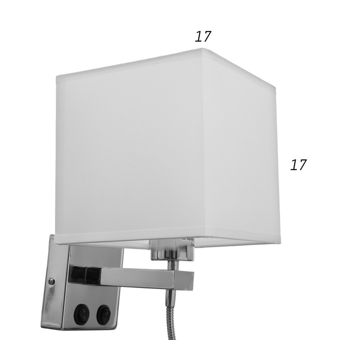 Бра 2236/1WT E27 40Вт бело-хромовый 17х21х45 см