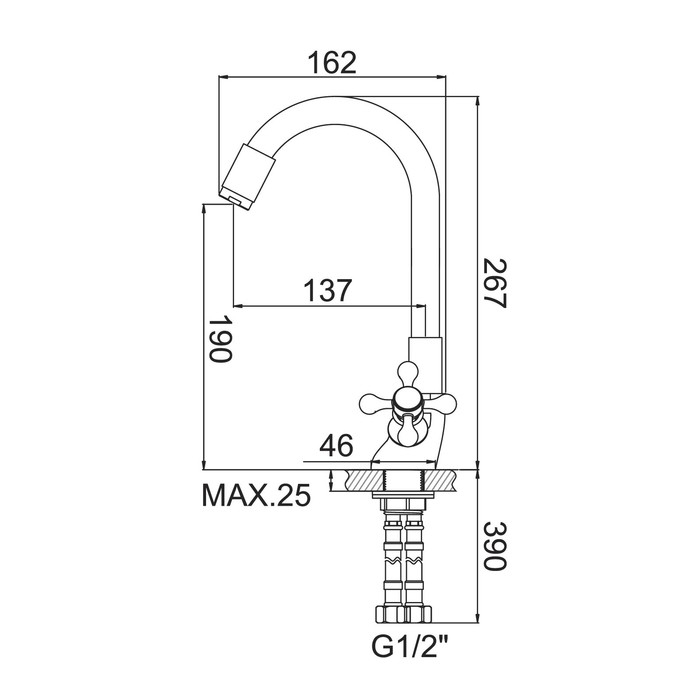 Cмеситель для кухни Accoona A9871G, двухвентильный, силиконовый излив, силумин, белый/хром Cмеситель для кухни Accoona A9871G, двухвентильный, силиконовый излив, силумин, белый/хром