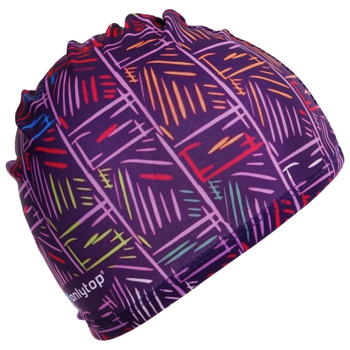 Шапочка для плавания детская ONLYTOP LINE, тканевая, обхват 46-50 см Шапочка для плавания детская ONLYTOP LINE, тканевая, обхват 46-50 см