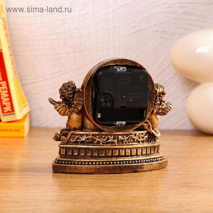 Часы настольные интерьерные на батарейках Часы настольные интерьерные на батарейках "Ангелы", 14 х 7 х 12.5 см, циферблат d-4.7 см