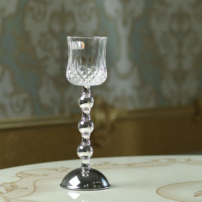 Подсвечник стекло Подсвечник стекло "Диана" 29,5х9х9 см