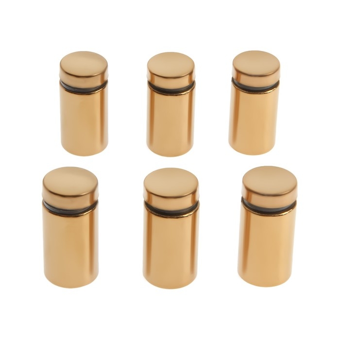 Дистанционный держатель для табличек, 16х30 мм, цвет золото,набор 6 шт. Дистанционный держатель для табличек, 16х30 мм, цвет золото,набор 6 шт.