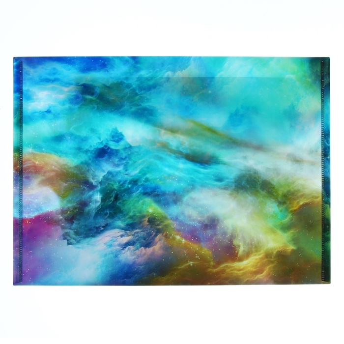 Папка-конверт Папка-конверт "Космос" на кнопке А4, 350 мкр, 3D