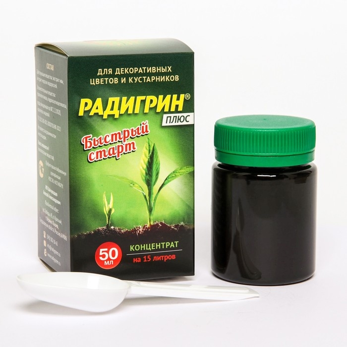 Биостимулятор для декоративных цветов и кустарников Биостимулятор для декоративных цветов и кустарников "Радигрин Плюс", "Быстрый старт", 50 мл