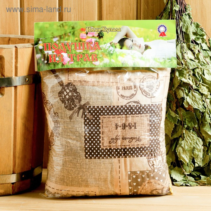 Подушка из кавказских трав на основе листьев дуба и эвкалипта, МИКС, 27×27 см Подушка из кавказских трав на основе листьев дуба и эвкалипта, МИКС, 27×27 см