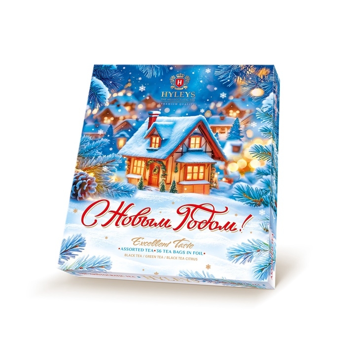 Чай "С Новым Годом!"  ассорти, фольга ( Домик в лесу), 36 п х 2 г