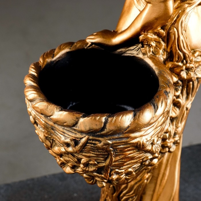 Фигура  Фигура "Девушка с двумя кашпо", 1,2 л/0,9 л/21х30х96см бронза