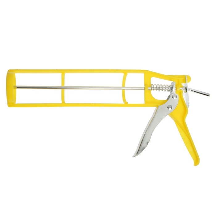 Пистолет для герметика ТУНДРА, пластиковый скелетный корпус, круглый шток, 225 мм Пистолет для герметика ТУНДРА, пластиковый скелетный корпус, круглый шток, 225 мм