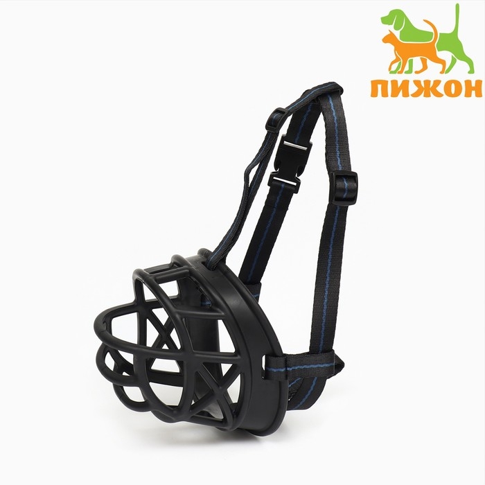 Намордник для собак №6 с трехсторонним ремешком, каучук, ДН 13 см, ОМ 41 см, чёрный Намордник для собак №6 с трехсторонним ремешком, каучук, ДН 13 см, ОМ 41 см, чёрный