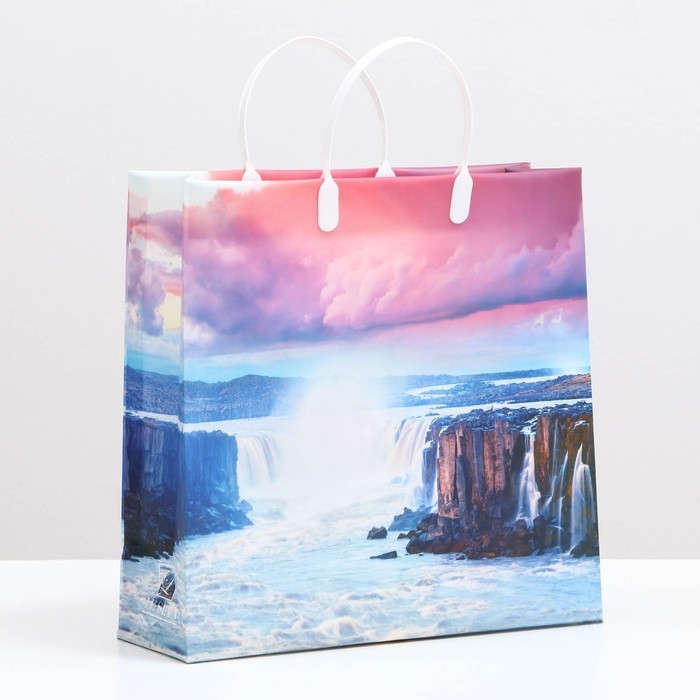 Пакет Пакет "Закат на Ниагаре", мягкий пластик, 30 x 30 см, 100 мкм