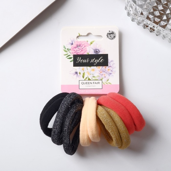 Резинка для волос Резинка для волос "Синди" (набор 10 шт) блеск феерия, 4,5 см