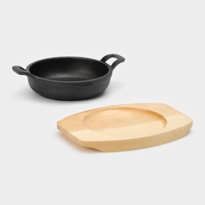 Сковорода чугунная Magma «Далат», 16,5×12,5×3,2 см, индукция, цвет чёрный Сковорода чугунная Magma «Далат», 16,5×12,5×3,2 см, индукция, цвет чёрный