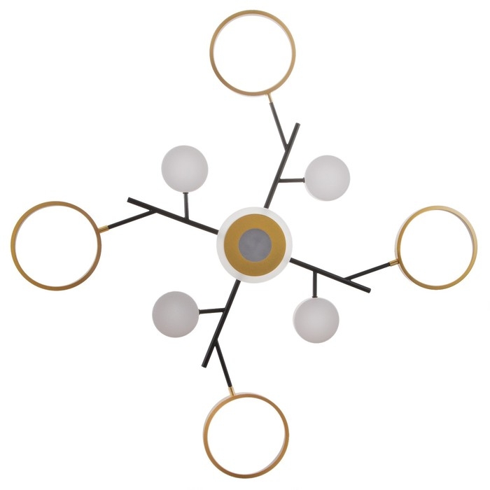 Люстра с ПДУ 2300/9GD LED 190Вт 3000-6000К золото 85х85х9 см BayerLux