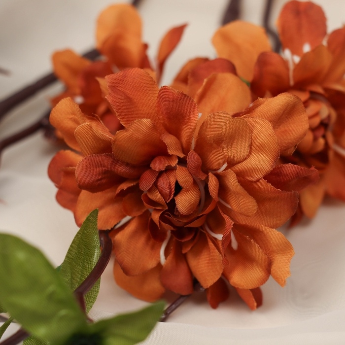 Цветы искусственные Цветы искусственные "Пеларгония карнавал" 66х7 см, оранжево-коричневый