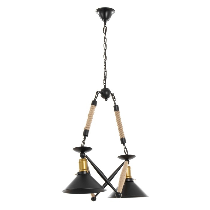 Люстра Люстра "Майди" 2хЕ27 черный 55х22х61см BayerLux