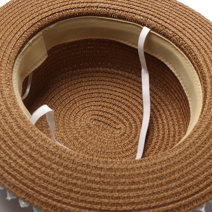 Шляпа для девочки Шляпа для девочки "Леди" MINAKU, р-р 52, цв.светло-коричневый