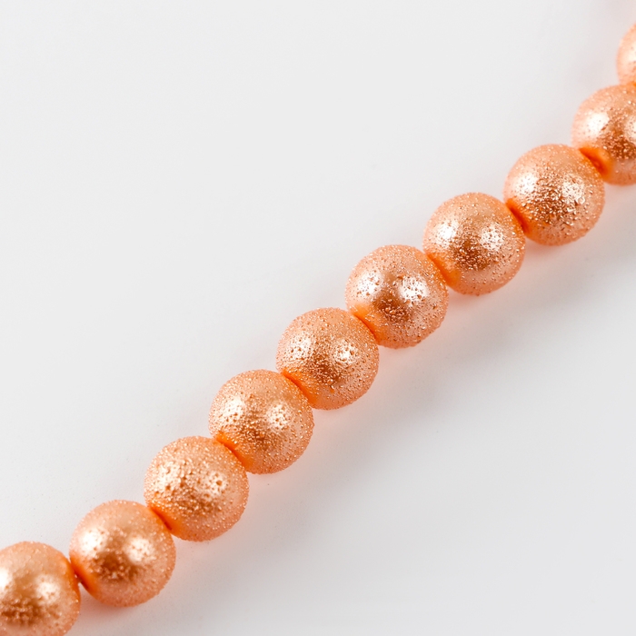 Бусины из стекла, набор 78 шт., размер 1 шт. — 10 мм, цвет оранжевый