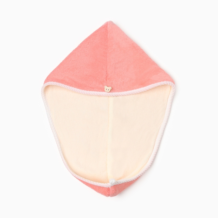 Чалма для сушки волос Этель, цв. розовый/молочный, 25*60 см, 100% п/э Чалма для сушки волос Этель, цв. розовый/молочный, 25*60 см, 100% п/э