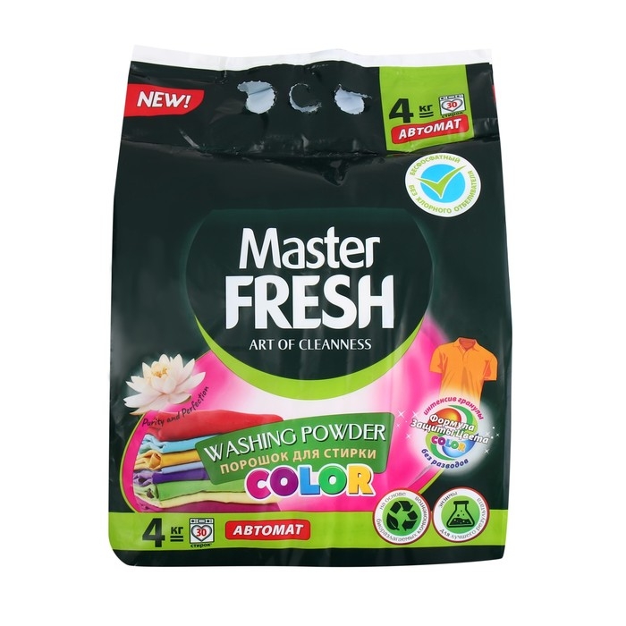 Порошок для стирки Master FRESH, COLOR, биоразлогаемый, 4 кг Порошок для стирки Master FRESH, COLOR, биоразлогаемый, 4 кг