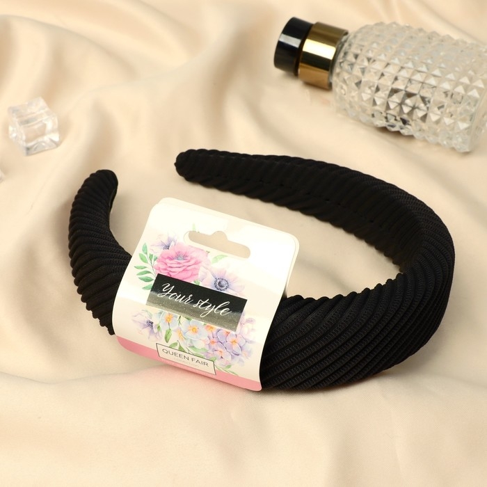 Ободок для волос Ободок для волос "Полоса" 3 см, чёрный