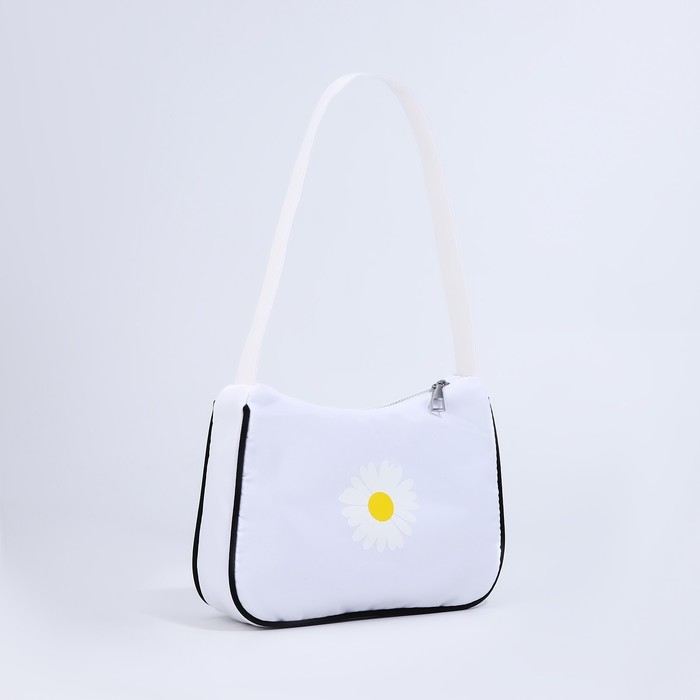 Сумка молодёжная на молнии, цвет белый Сумка молодёжная на молнии, цвет белый