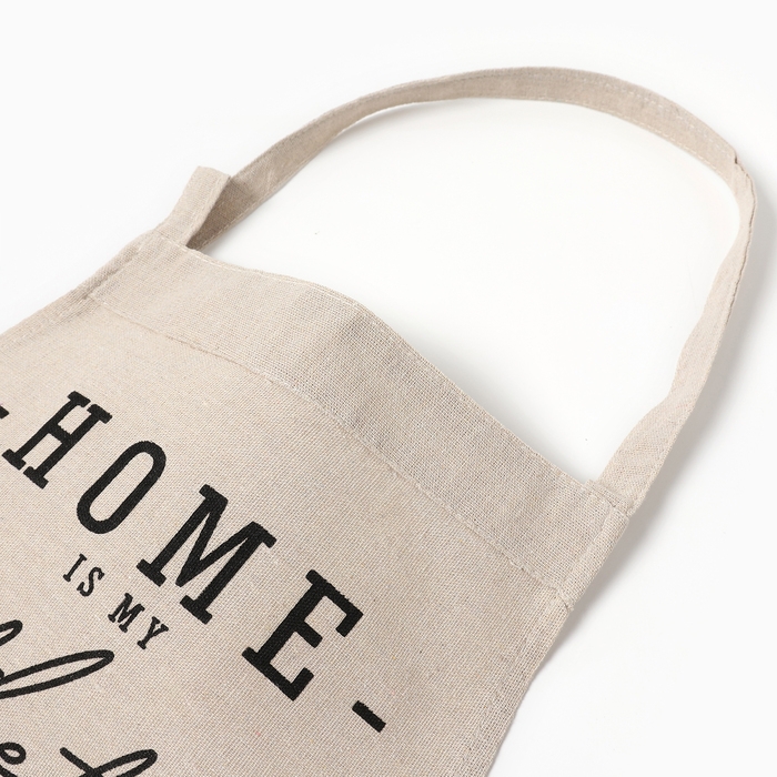 Фартук Этель "HOME", цвет бежевый, 60х75 см, 50%хл, 50%лен