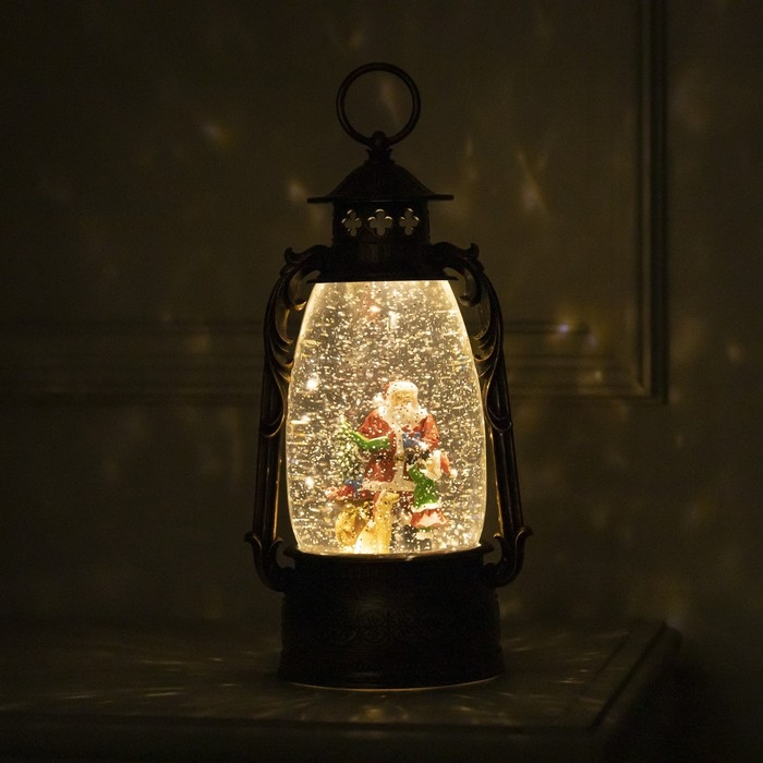Светодиодная фигура «Фонарь с Дедом Морозом» 15 × 30 × 12.5 см, пластик, батарейки ААх3 (не в комплекте), USB, свечение тёплое белое Светодиодная фигура «Фонарь с Дедом Морозом» 15 × 30 × 12.5 см, пластик, батарейки ААх3 (не в комплекте), USB, свечение тёплое белое
