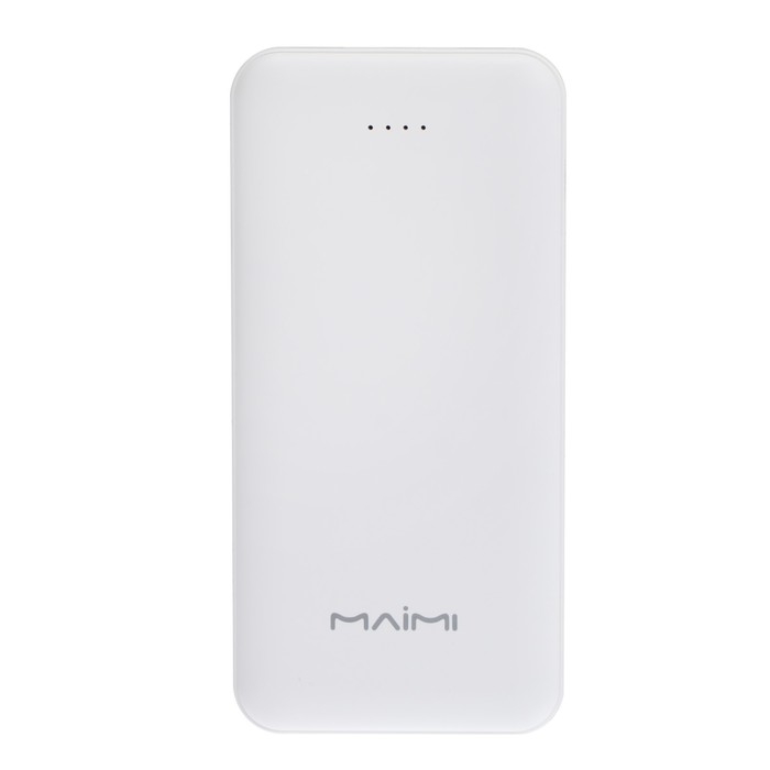Внешний аккумулятор Maimi Mi1, 10000 мАч, 2 USB, MicroUSB, Type-C, 2.1 А, белый