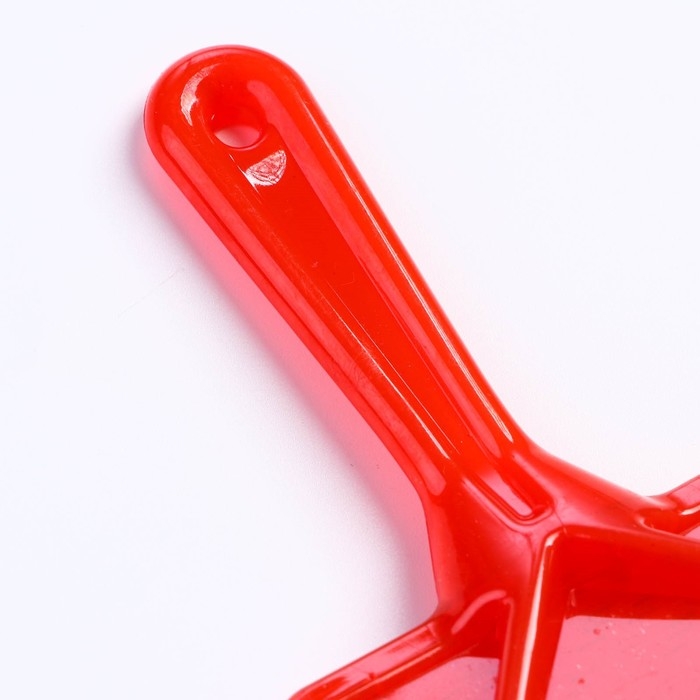 Пуходерка  Пуходерка "Симпл" с прозрачной ручкой, без капель, 9,5 х 13,8 см, красная