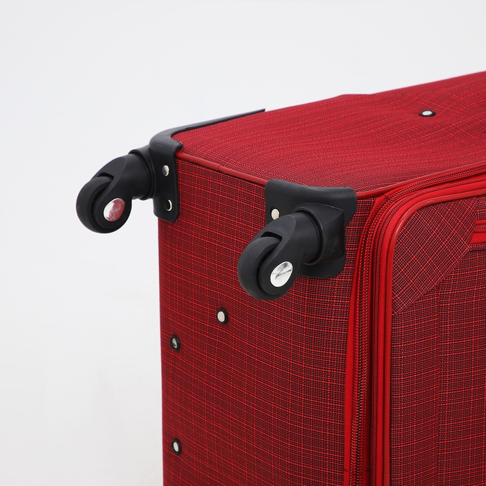 Чемодан большой 95 л (L), отдел на молнии, с расширением, кодовый замок, 4 колеса, 2 наружных кармана, цвет красный Чемодан большой 95 л (L), отдел на молнии, с расширением, кодовый замок, 4 колеса, 2 наружных кармана, цвет красный