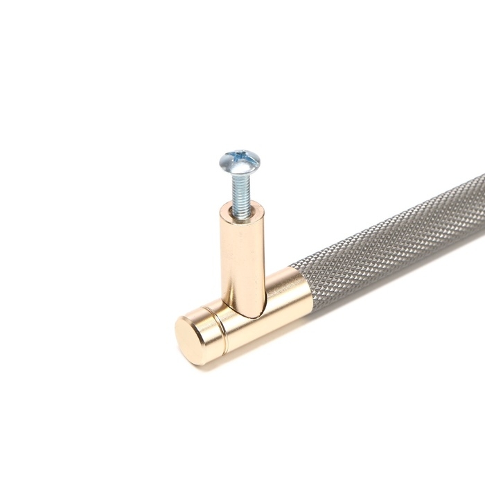 Ручка-рейлинг CAPPIO CRYSTAL, м/о 128 мм, цвет золото/серый