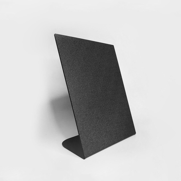 Ценник для надписей меловым маркером вертикальный А4, 21×8×30 см, цвет чёрный, ПВХ