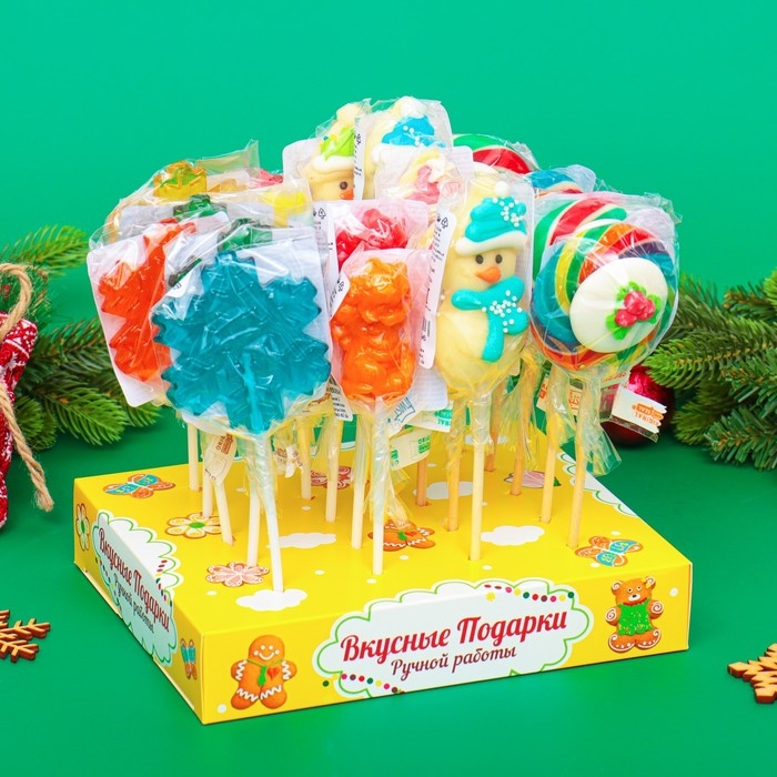 Новый год. Карамель леденцовая на палочке Новый год. Карамель леденцовая на палочке "Новогодний микс", 30 г