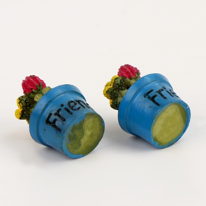 Миниатюра кукольная «Кактус в горшочке», набор 2 шт., размер 1 шт. — 1,7 × 2,5 × 1,7 см Миниатюра кукольная «Кактус в горшочке», набор 2 шт., размер 1 шт. — 1,7 × 2,5 × 1,7 см