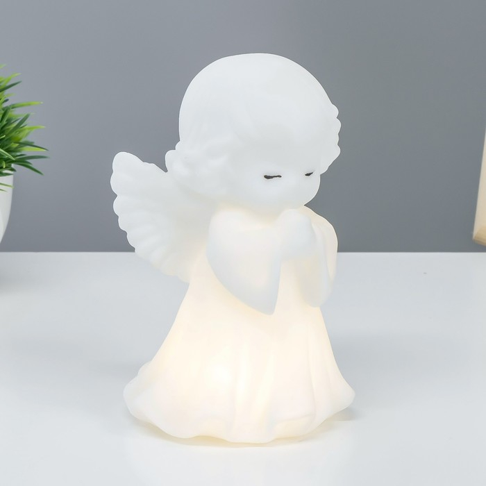 Ночник  Ночник "Ангелочек" LED батарейки 3xLR белый 8,5х8х14,5 см RISALUX