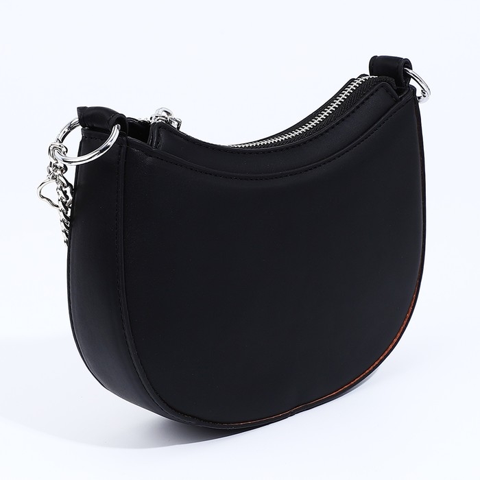 Сумка-багет на молнии, цвет чёрный Сумка-багет на молнии, цвет чёрный