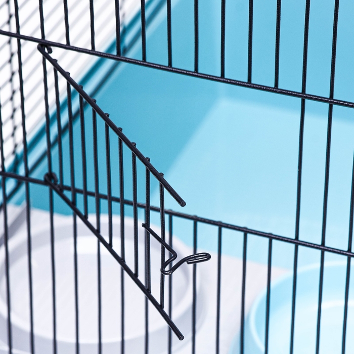 Клетка для шиншиллы Клетка для шиншиллы "Пижон" №10, разборная, 58 х 40 х 88, бирюзовая