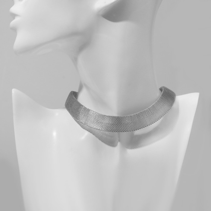 Чокер «Адажио» сетка, цвет серебро, 37 см Чокер «Адажио» сетка, цвет серебро, 37 см