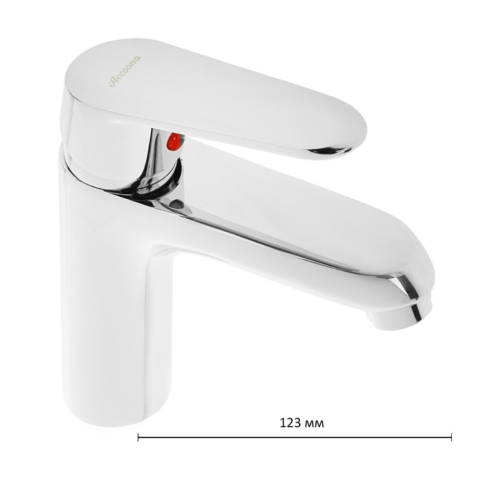 Cмеситель для раковины Accoona A9669, однорычажный, с гайкой, силумин, хром Cмеситель для раковины Accoona A9669, однорычажный, с гайкой, силумин, хром