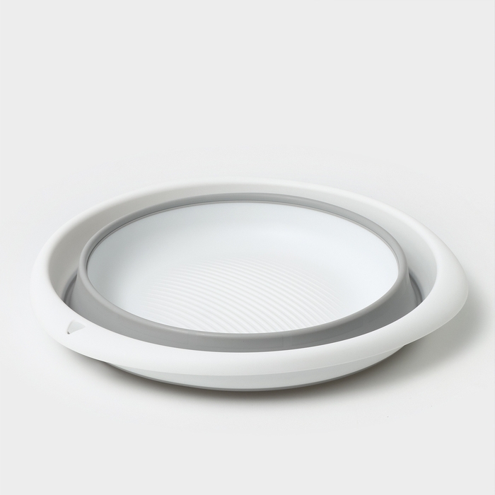 Таз складной «Флекс», 10 л, 39.5×40×5.5 см, цвет смоки Таз складной «Флекс», 10 л, 39.5×40×5.5 см, цвет смоки