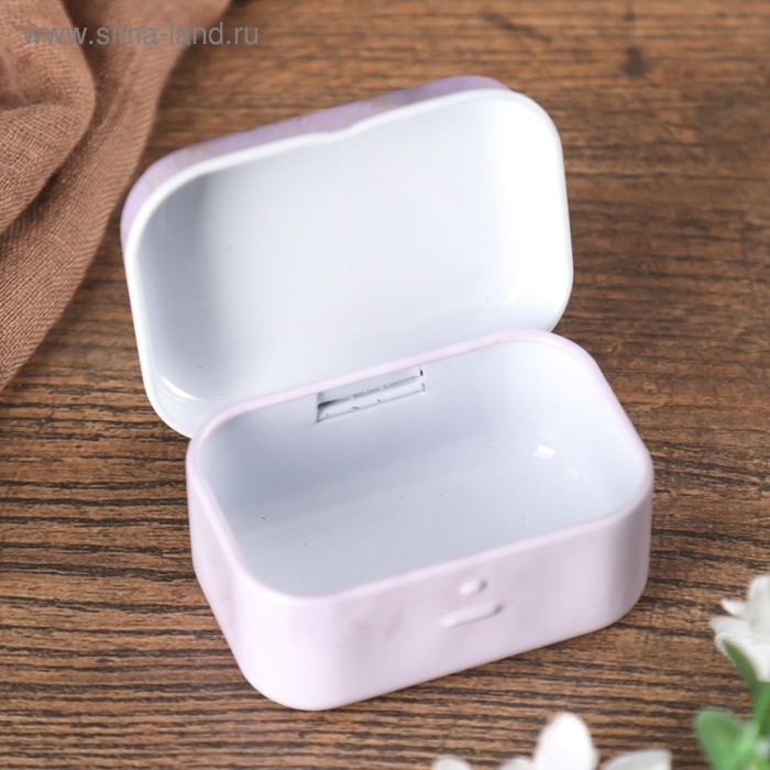 Шкатулка металл  Шкатулка металл "Лаванда" МИКС 2,5х5,5х4 см