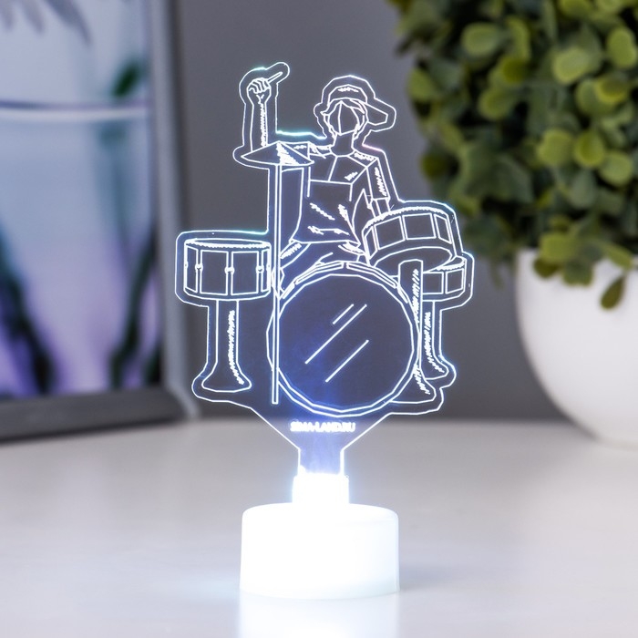 Светильник Светильник "Барабанщик" LED RGB 6 цветов от батареек LR1130, 3шт 7х10,5 см RISALUX