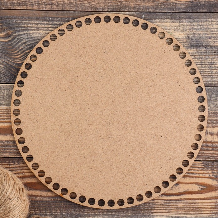 Заготовка для вязания Заготовка для вязания "Круг", донышко хдф коричневый гладкий, 25 см, d=9мм