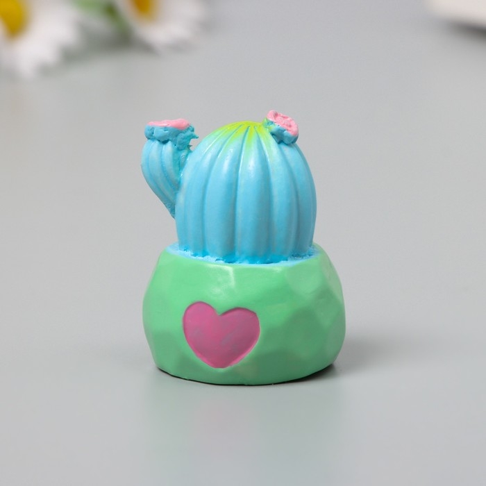Сувенир полистоун  Сувенир полистоун "Кактус в горшочке" набор 4 шт 4х2,5х3 см