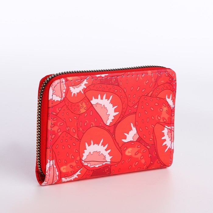 Кошелёк на молнии, цвет красный
