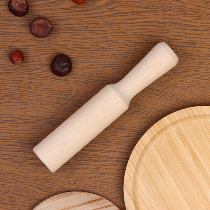 Толкушка кухонная из натурального дерева, 20 х 3,8см Толкушка кухонная из натурального дерева, 20 х 3,8см