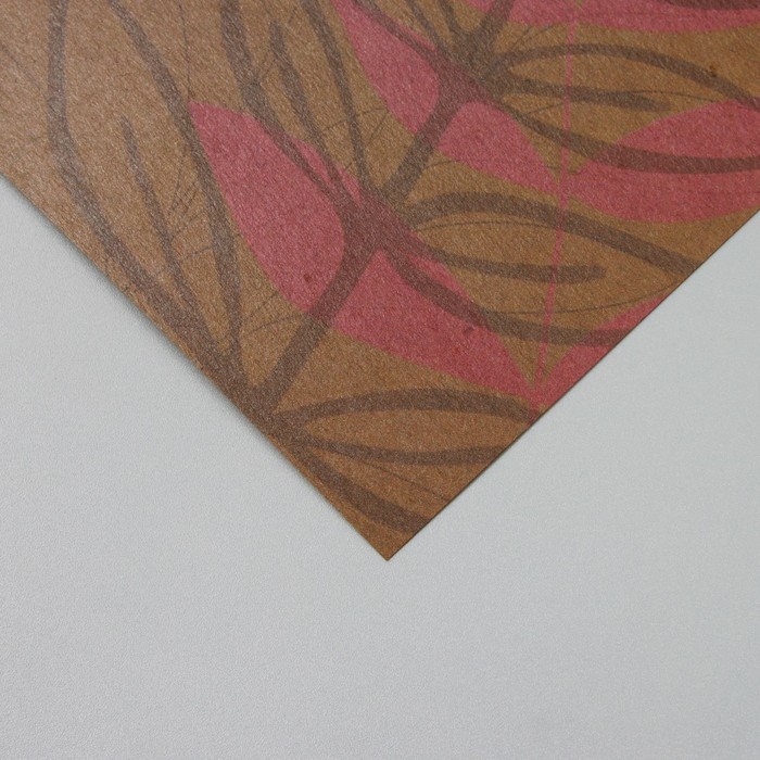 Бумага для скрапбукинга двусторонняя Бумага для скрапбукинга двусторонняя "Цветы и листья крафт" плотность 180 гр набор 5 шт 30,5х32 см